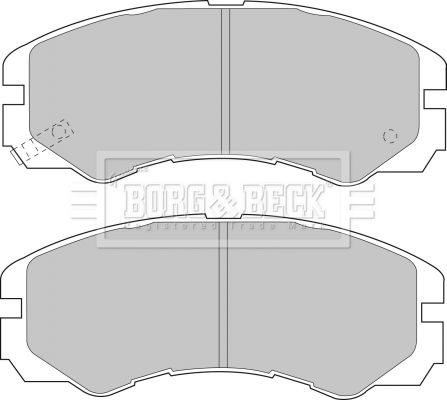 BORG & BECK Комплект тормозных колодок, дисковый тормоз BBP1485
